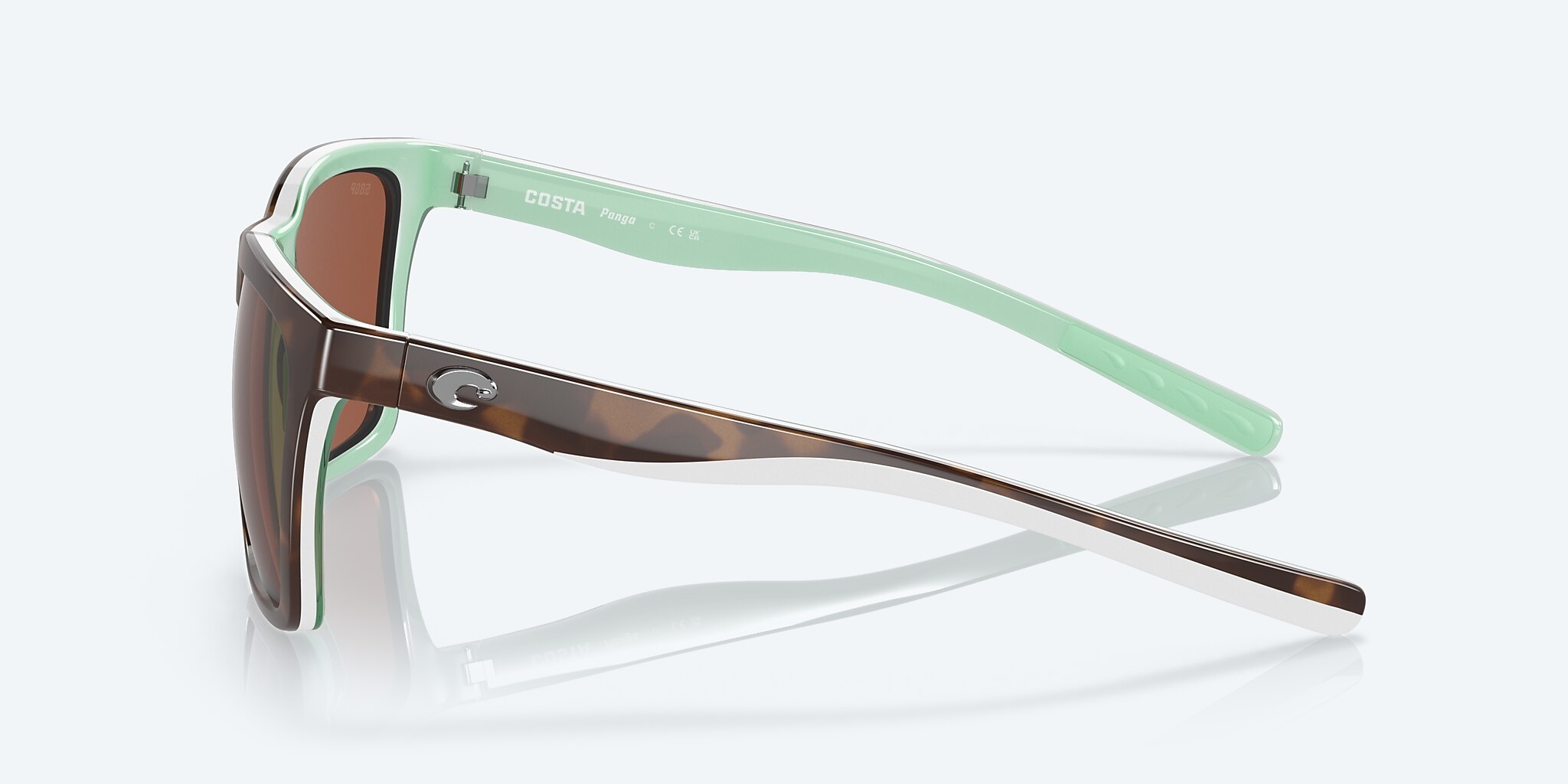Sunglasses Costa Panga XXL (56-20) with Copper lens and Shiny Tortoise/White/Seafoam Crystal frame Image 3 of 7
