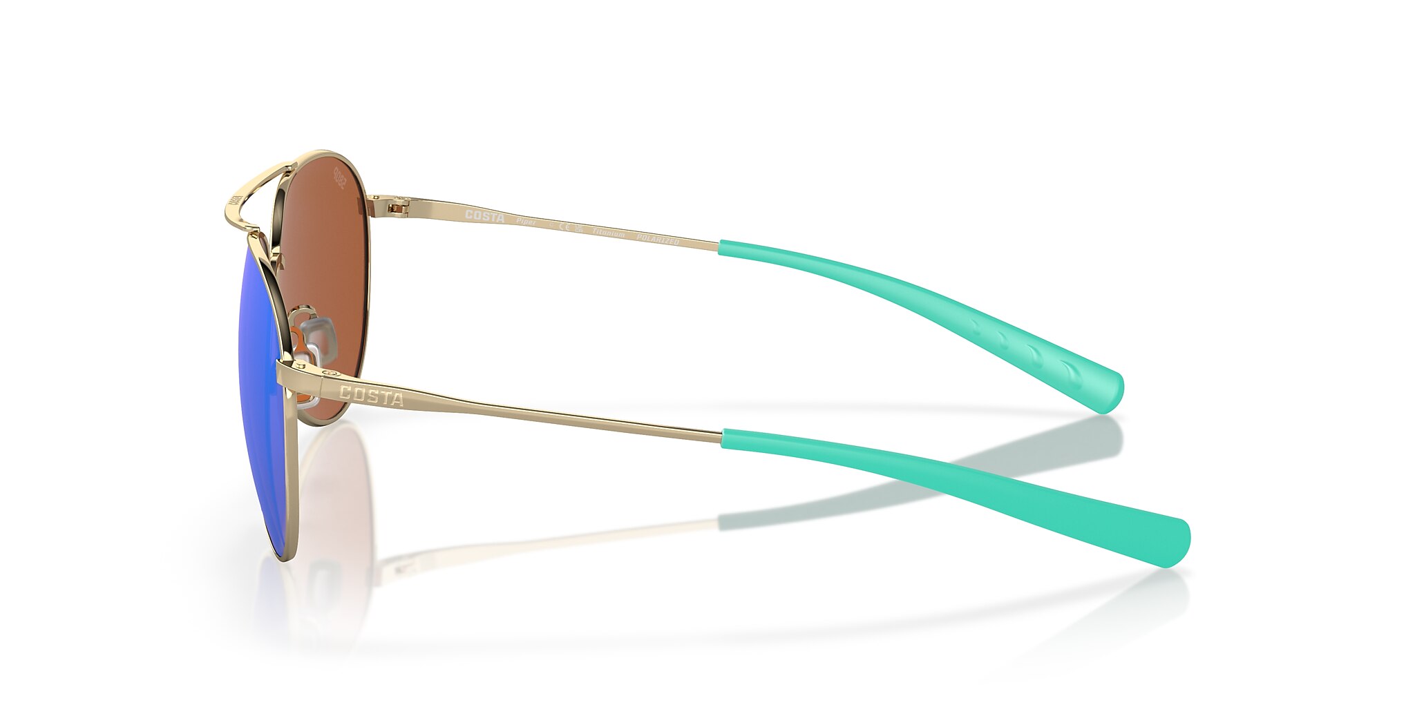 Costa Piper L (58-14) with Green Mirror lenses and Shiny Gold
