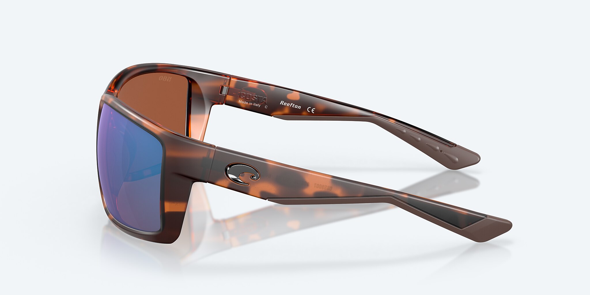 Sunglasses Costa Reefton XL (64-15) with Green Mirror lens and Retro Tortoise frame Image 3 of 7