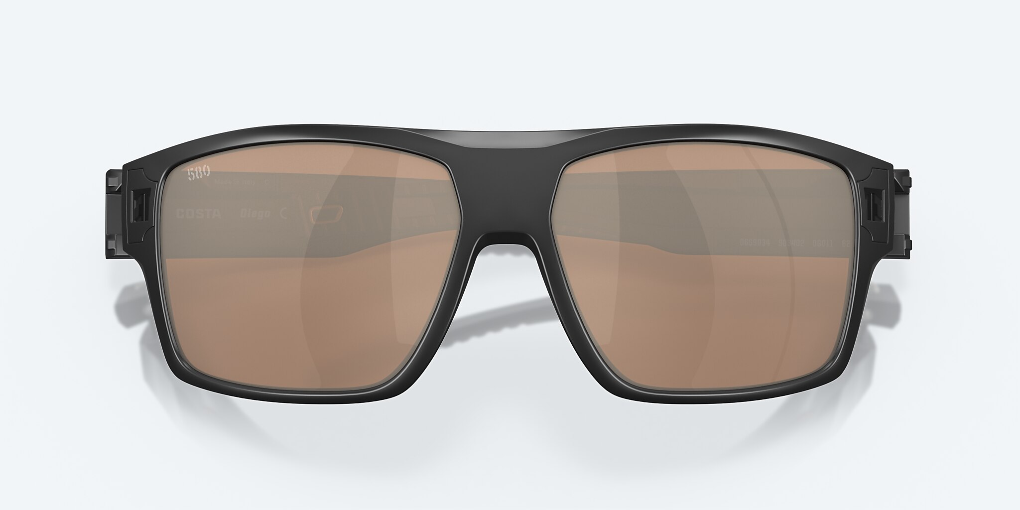 Lentes de Sol Costa Diego XL (62-14) con Cobre y Plateado Espejado lente y Negro Mate montura Imagen 5 de 8