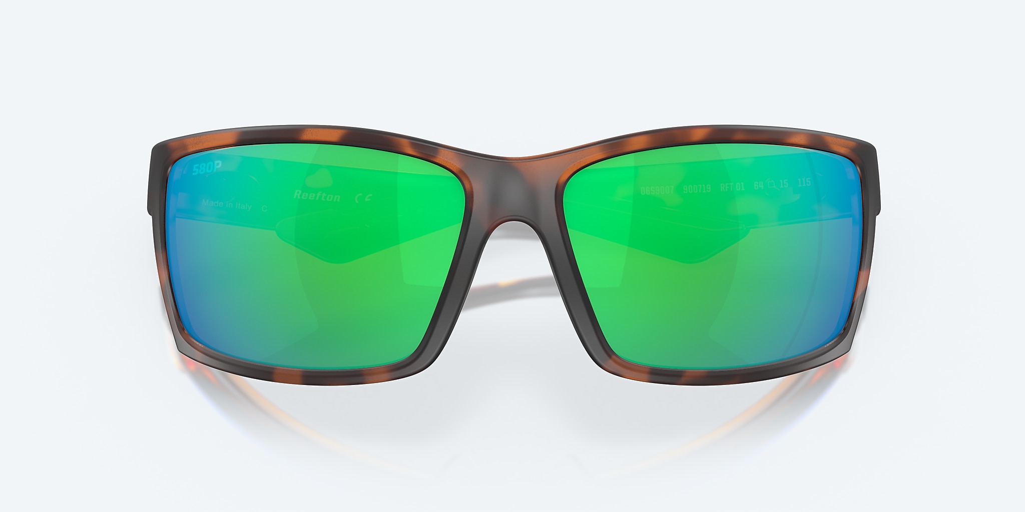 Sunglasses Costa Reefton XL (64-15) with Green Mirror lens and Retro Tortoise frame Image 5 of 7