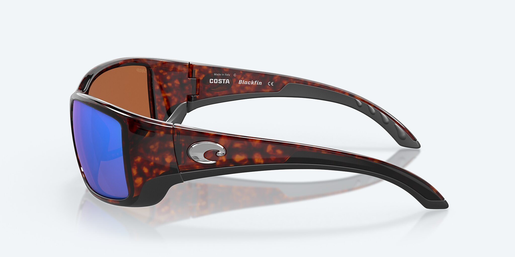 Sunglasses Costa Blackfin L (62-17) with Green Mirror lens and Tortoise frame Image 3 of 7