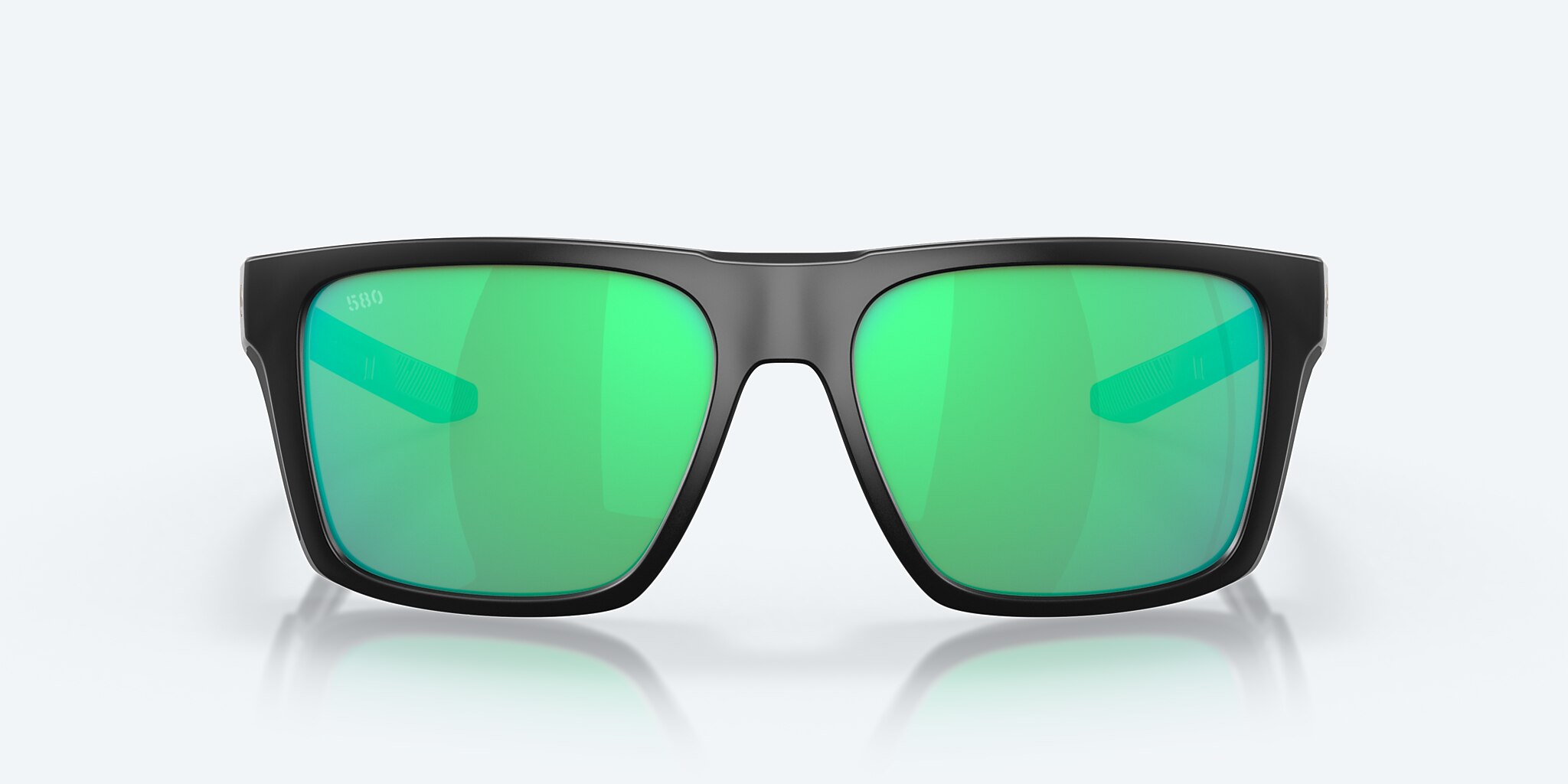 Sunglasses Costa Lido XL (57-16) with Green Mirror lens and Matte Black frame Image 2 of 9