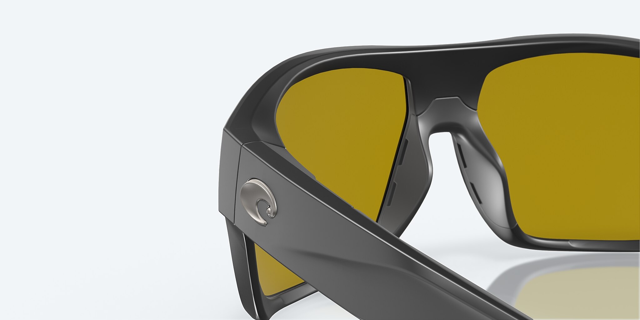 Sunglasses Costa Diego XL (62-14) with Sunrise Silver Mirror lens and Matte Black frame Image 6 of 8
