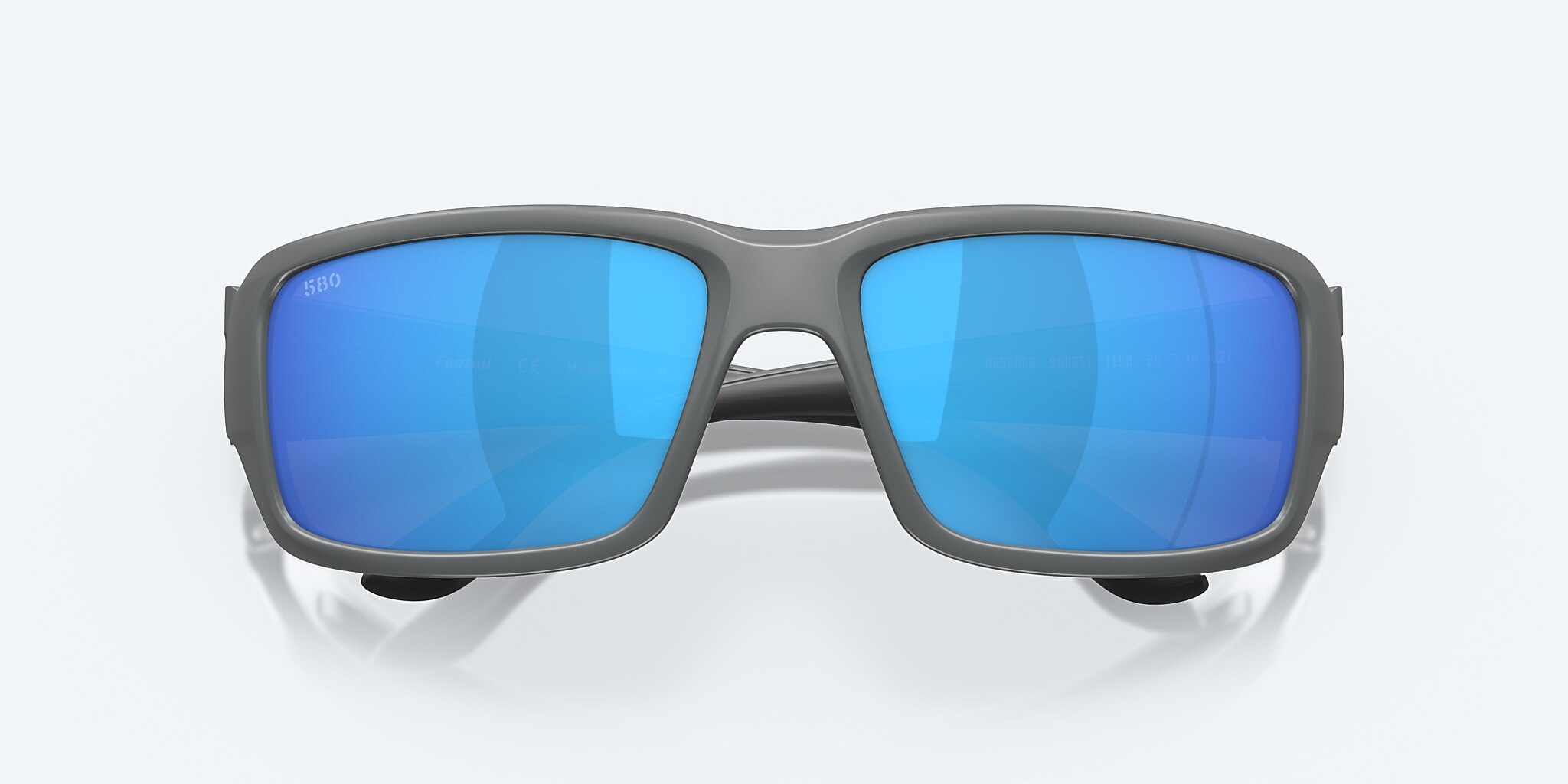 Sunglasses Costa Fantail M (59-14) with Blue Mirror lens and Matte Gray frame Image 5 of 7