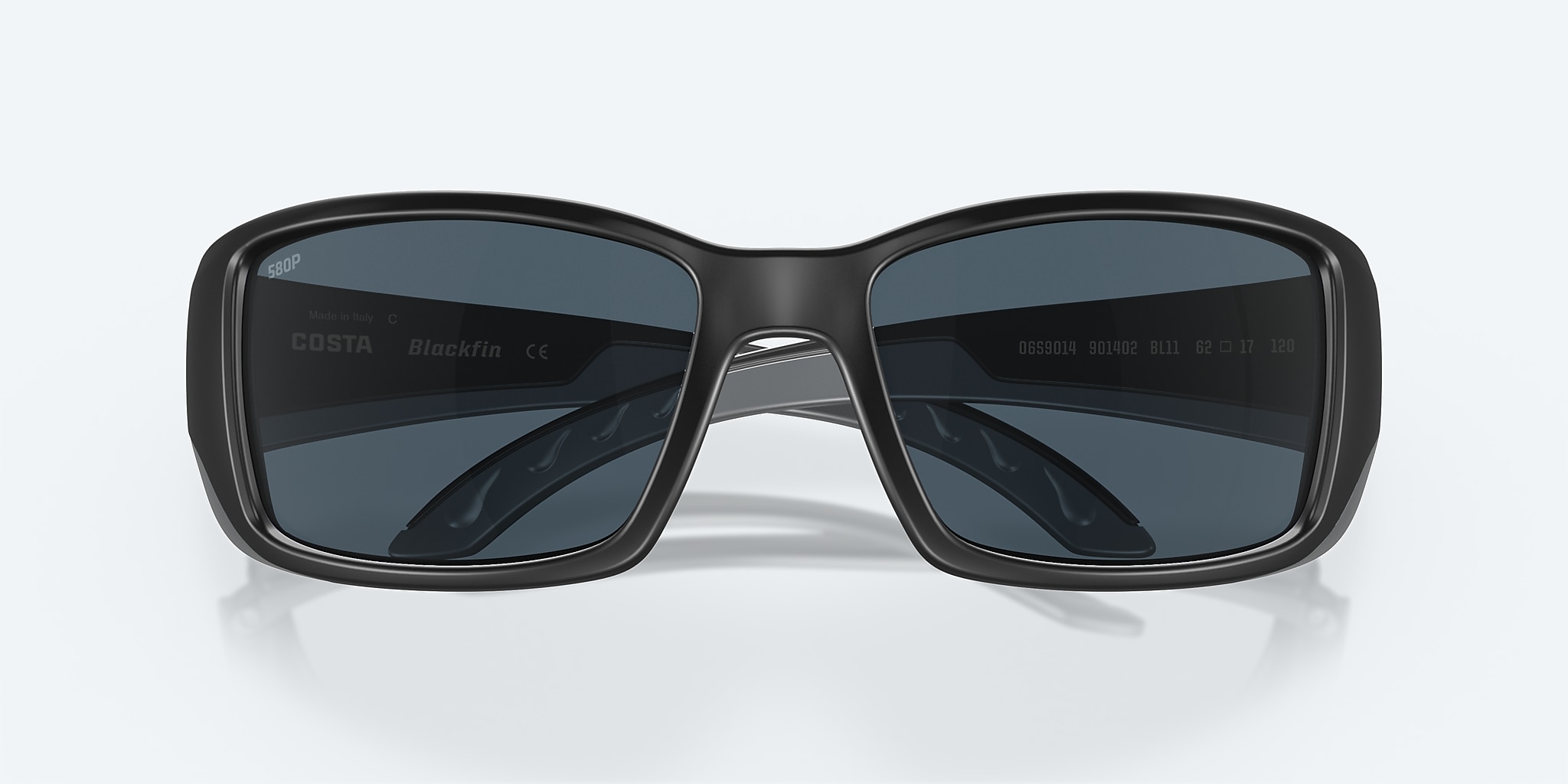 Lunettes de soleil Costa Blackfin L (62-17) avec Gris verre et Noir mat monture Image 5 de 7