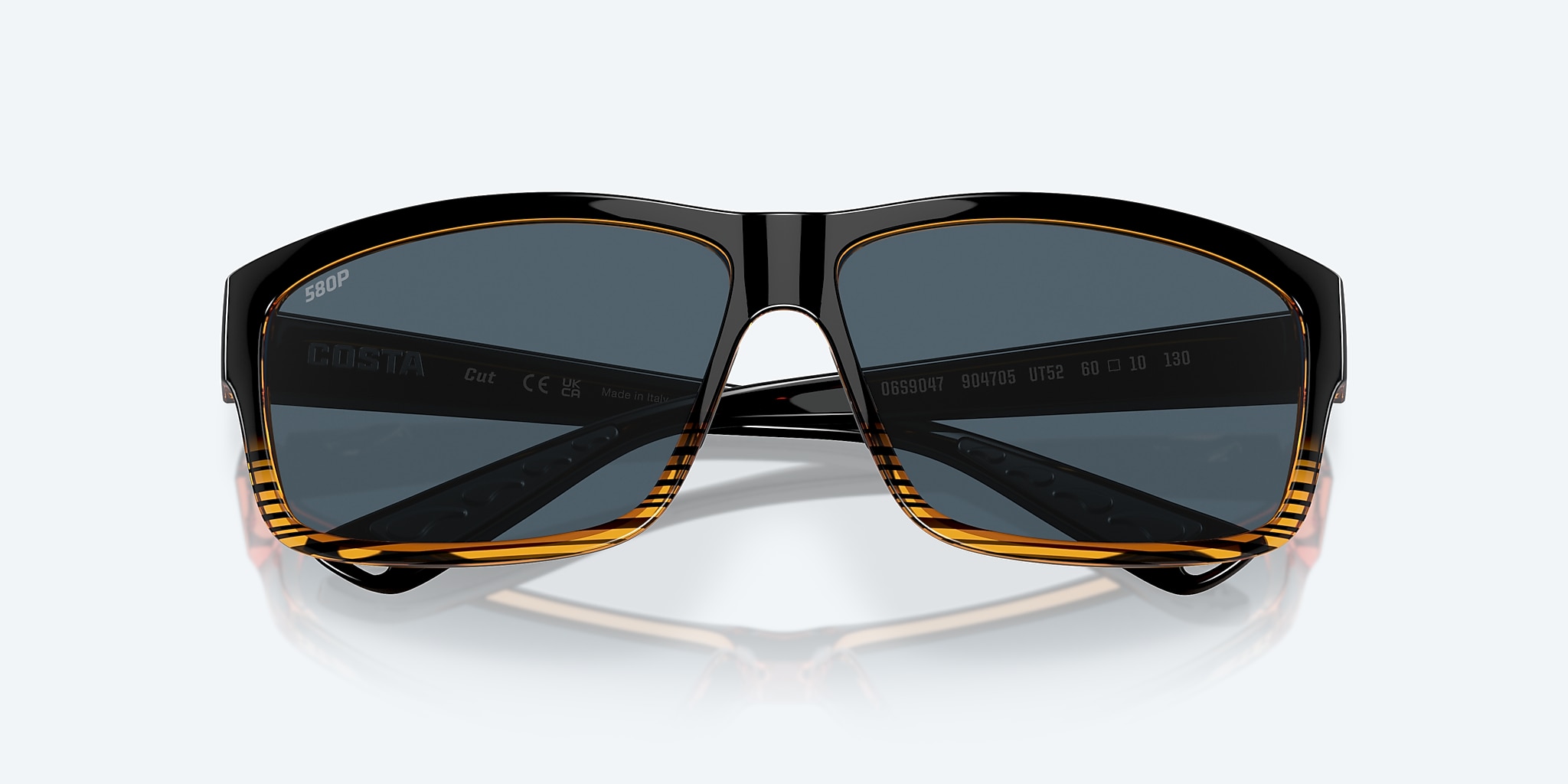 Sunglasses Costa Cut L (60-10) with Gray lens and Coconut Fade frame Image 5 of 7