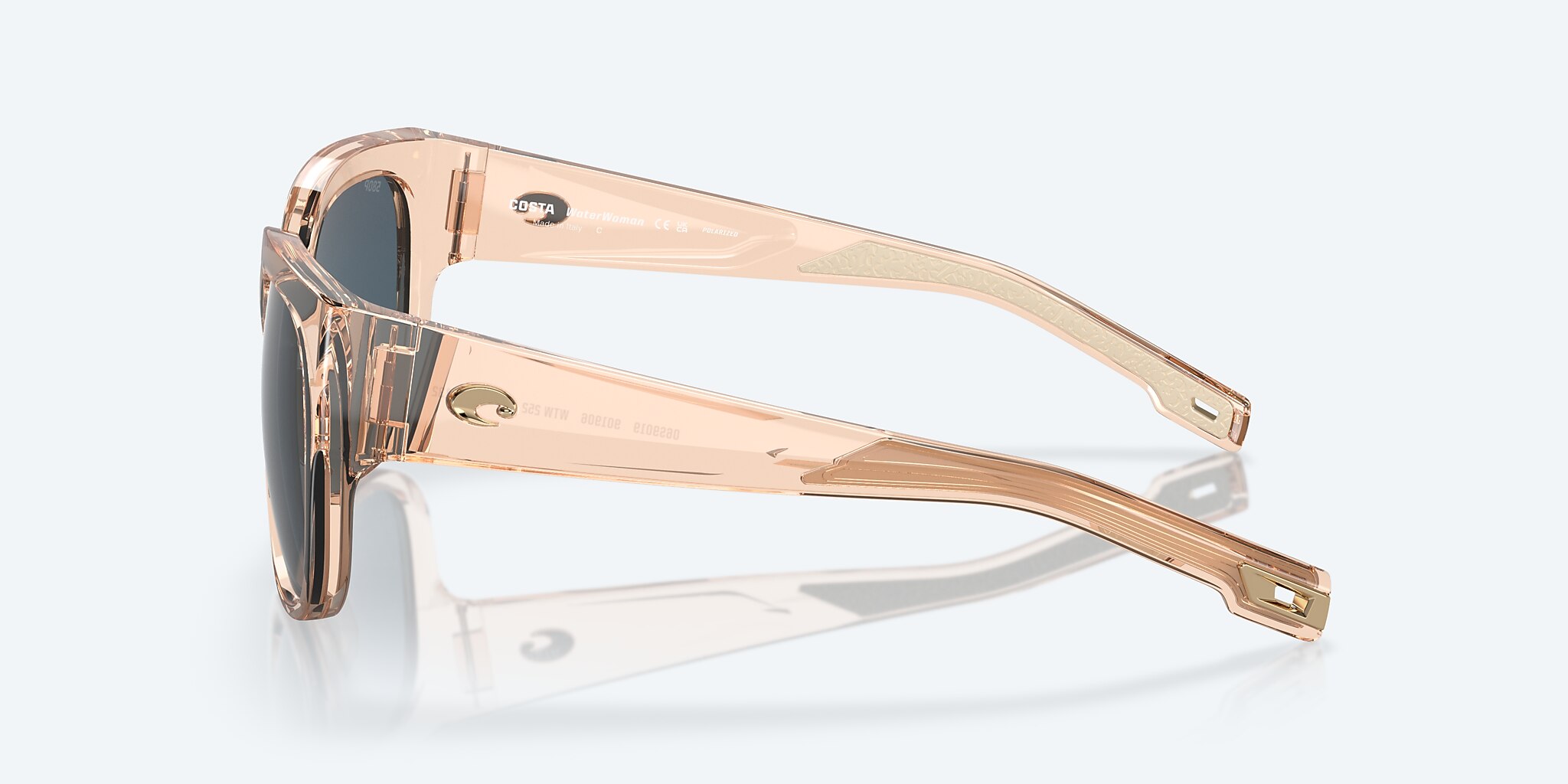 Sunglasses Costa Waterwoman M (55-18) with Gray lens and Shiny Blonde Crystal frame Image 3 of 7