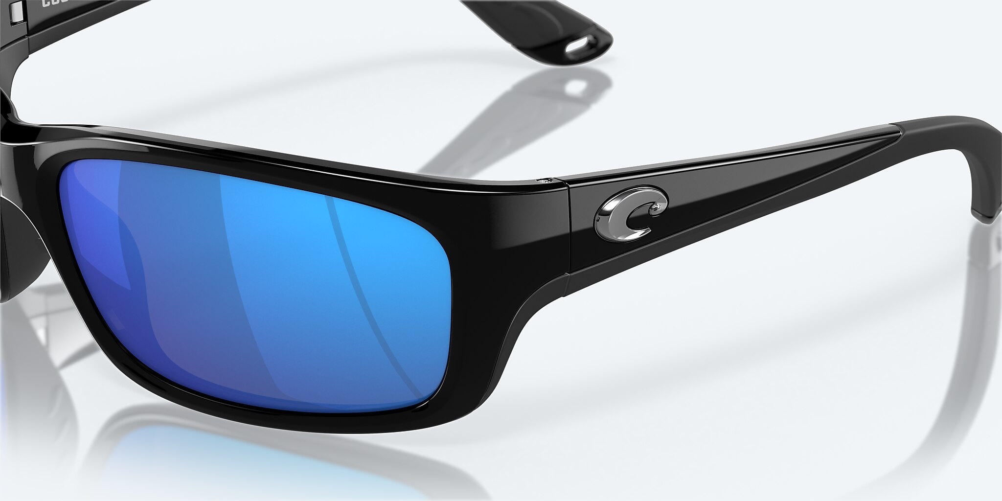 Sunglasses Costa Jose L (62-16) with Blue Mirror lens and Shiny Black frame Image 6 of 8