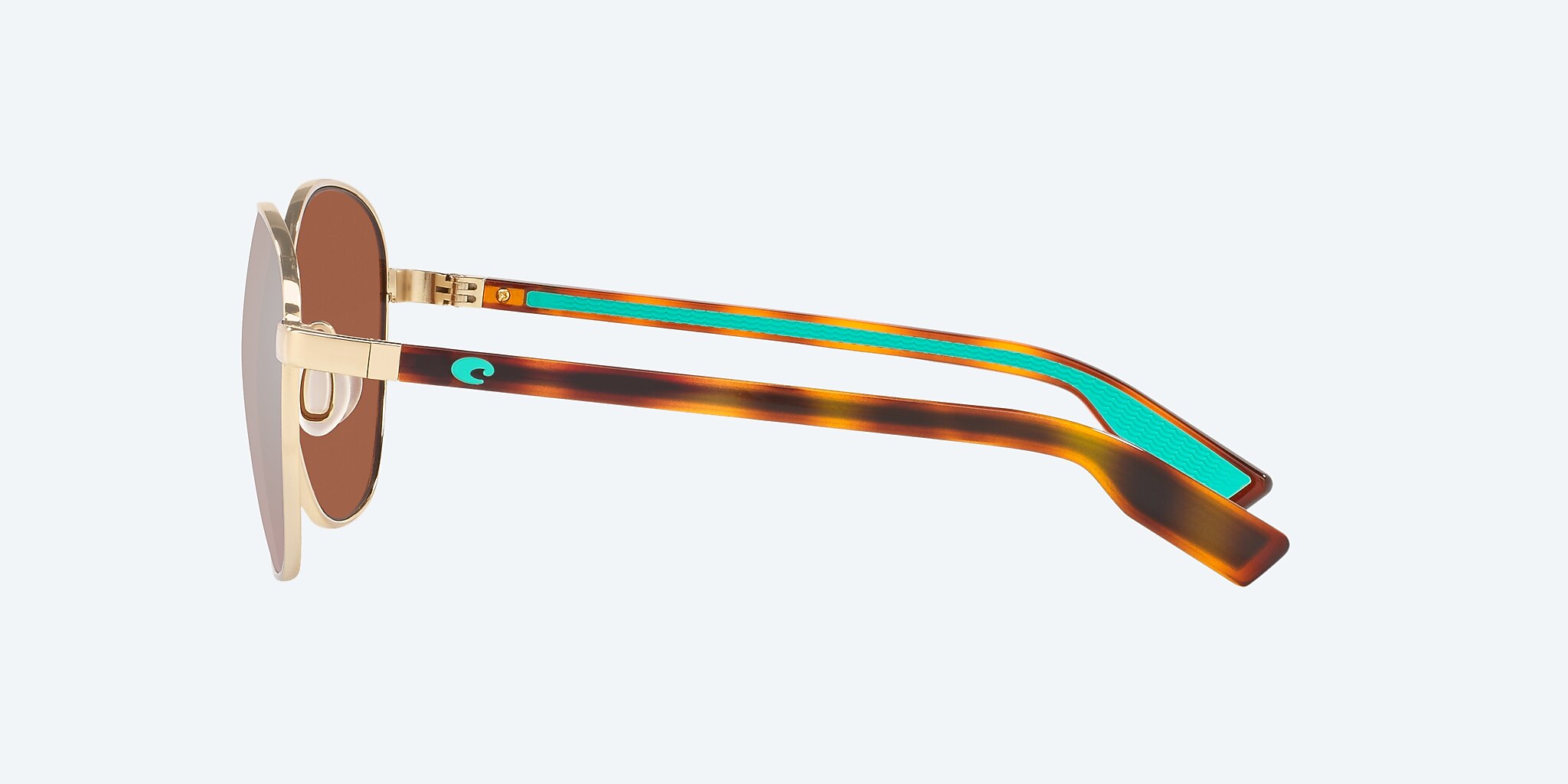 Sunglasses Costa Egret L (55-18) with Copper Silver Mirror lens and Shiny Gold frame Image 3 of 4