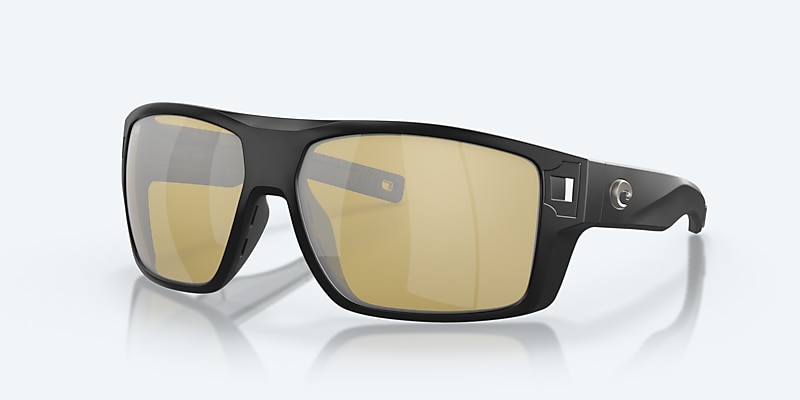 Sunglasses Costa Diego XL (62-14) with Sunrise Silver Mirror lens and Matte Black frame Image 1 of 8