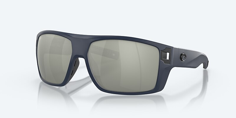 Lunettes de soleil Costa Diego XL (62-14) avec Gris argenté verre et Minuit Blue monture Image 1 de 8
