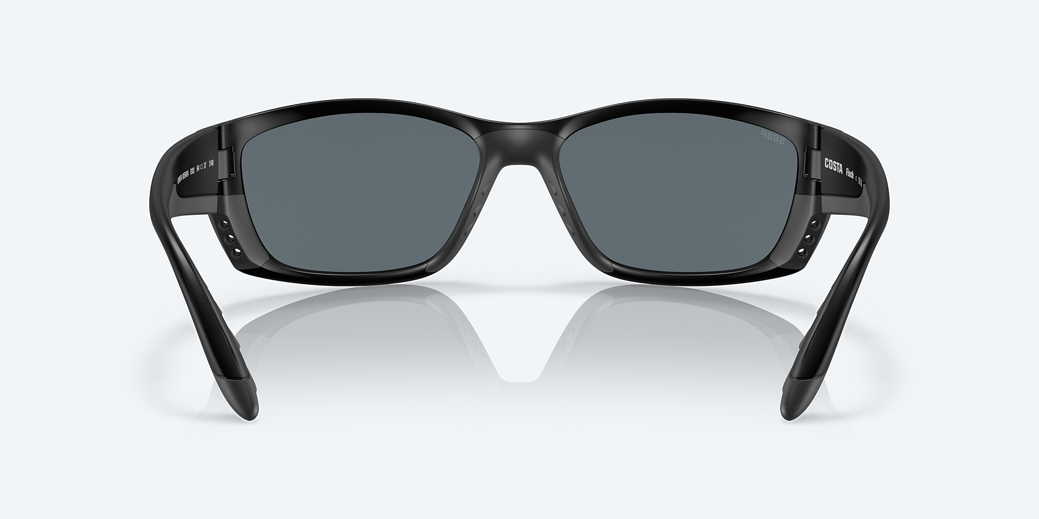 Sunglasses Costa Fisch XL (64-17) with Blue Mirror lens and Blackout frame Image 4 of 7