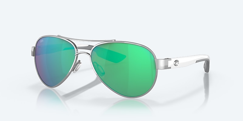 Sunglasses Costa Loreto M (56-14) with Green Mirror lens and Palladium frame Image 1 of 8