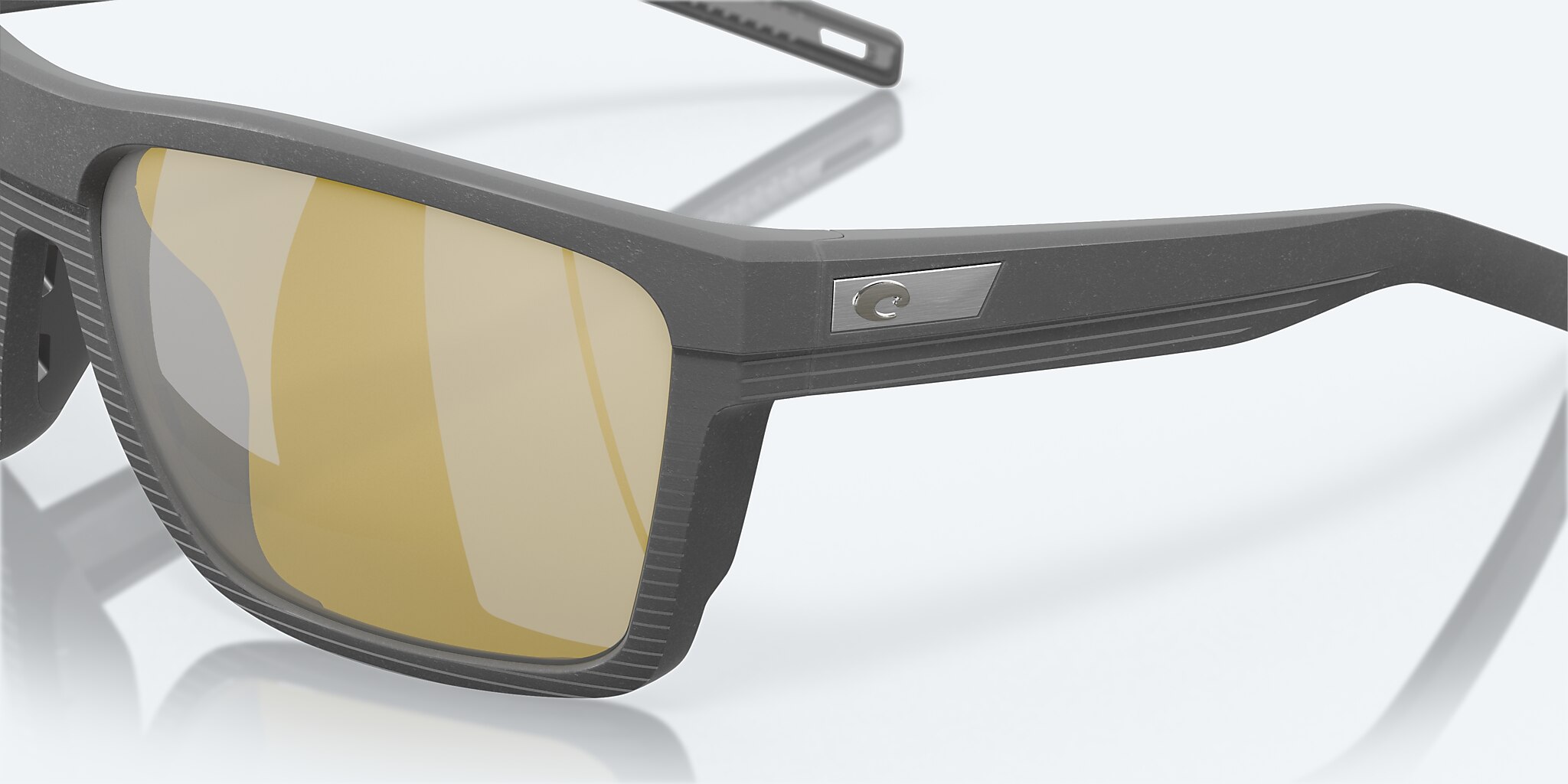 Sunglasses Costa Pargo L (61-17) with Sunrise Silver Mirror lens and Dark Gray frame Image 6 of 7