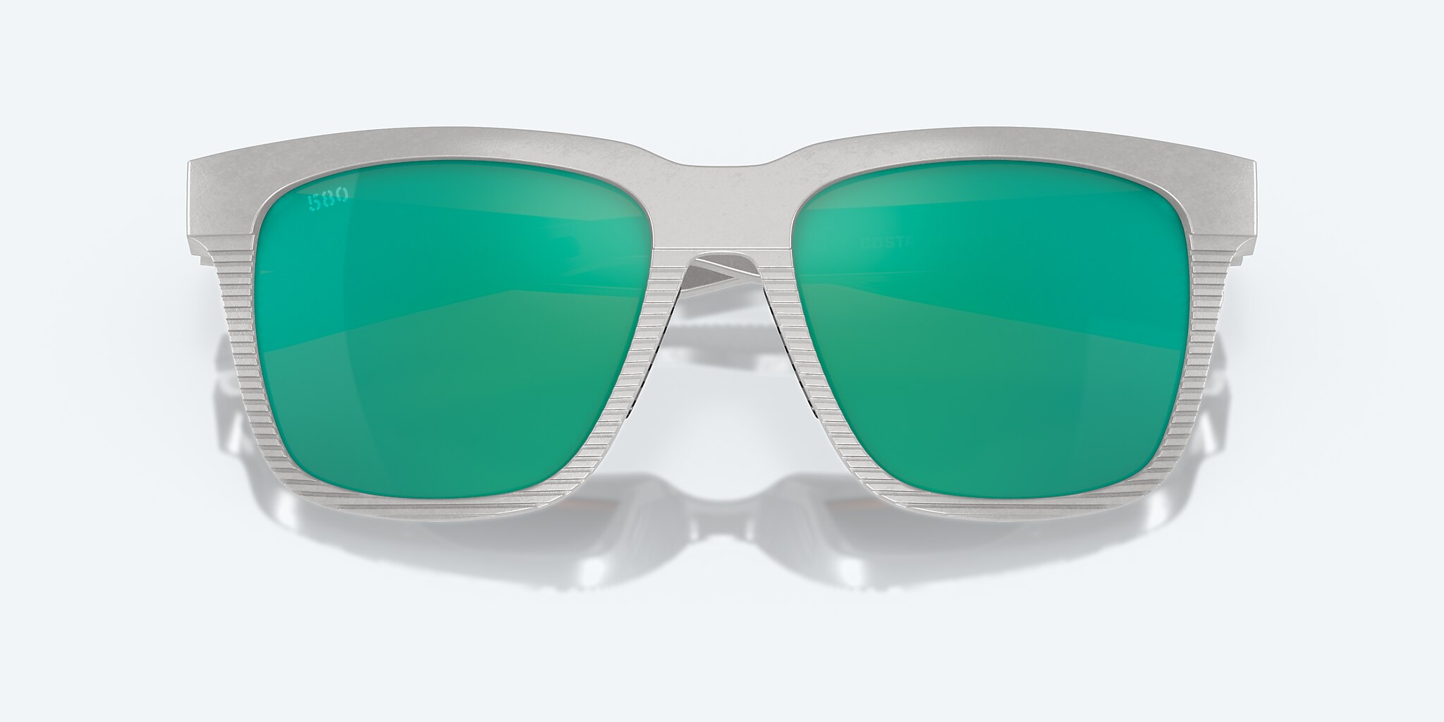 Sunglasses Costa Pescador L (55-17) with Green Mirror lens and Light Gray frame Image 5 of 7
