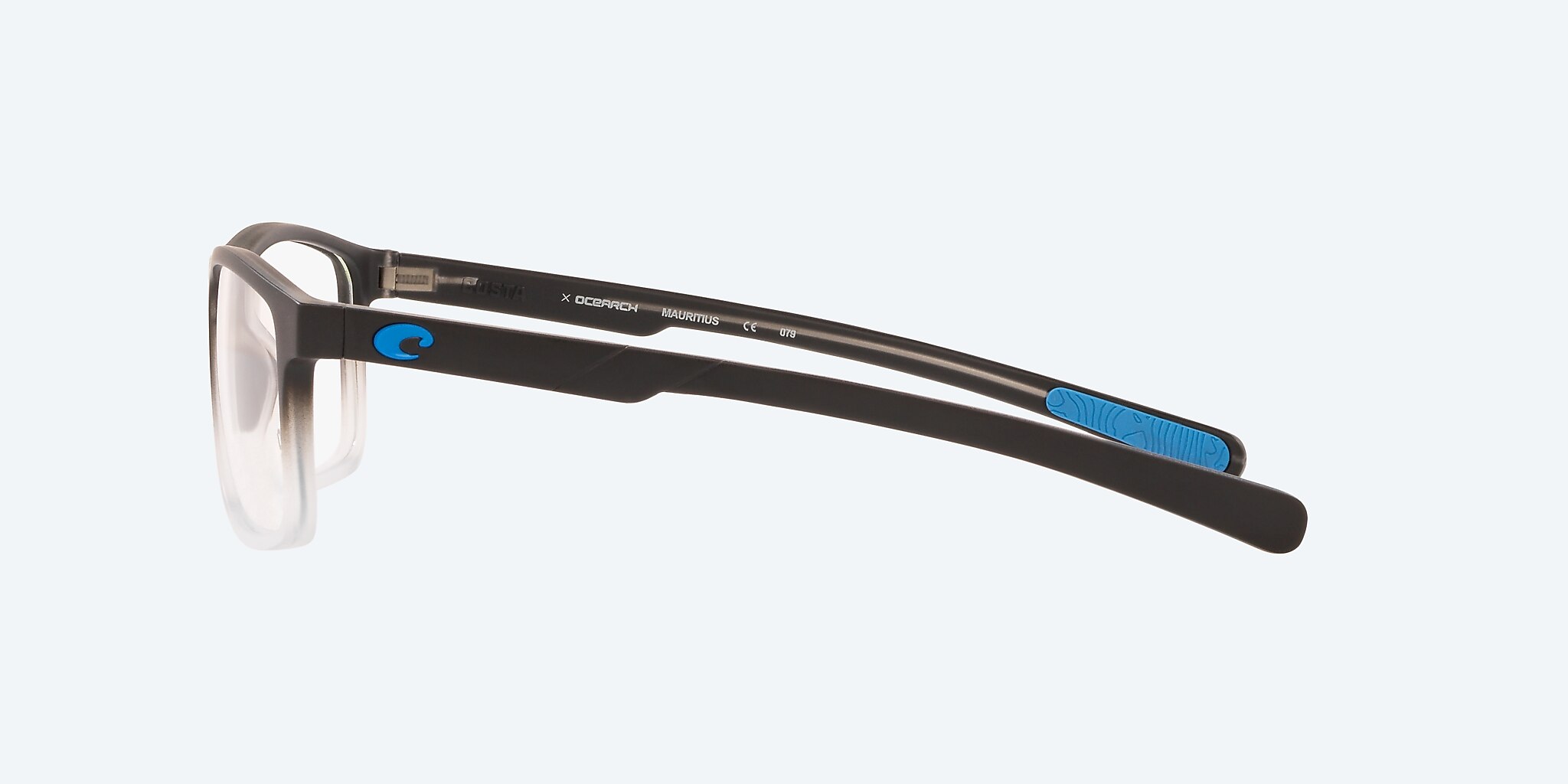 Eyeglasses Costa Ocean Ridge 100 M (57-15) with Demo Lens lens and Matte Black Fade frame Image 3 of 4