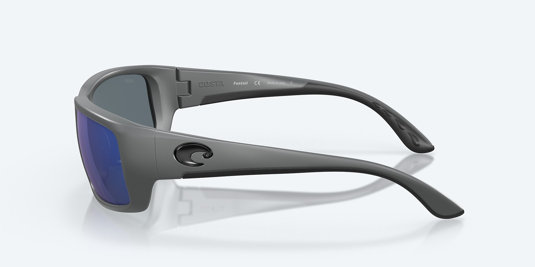 Sunglasses Costa Fantail M (59-14) with Blue Mirror lens and Matte Gray frame Image 3 of 7