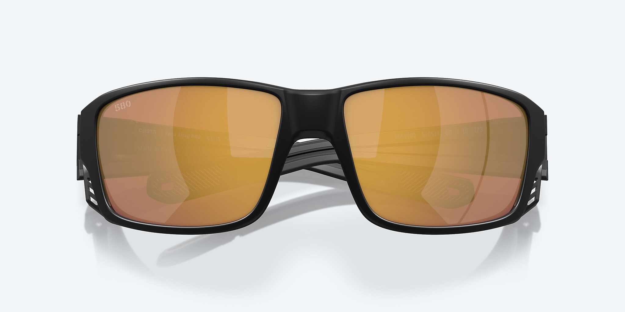 Sunglasses Costa Tuna Alley PRO L (60-16) with Gold Mirror lens and Matte Black frame Image 5 of 7