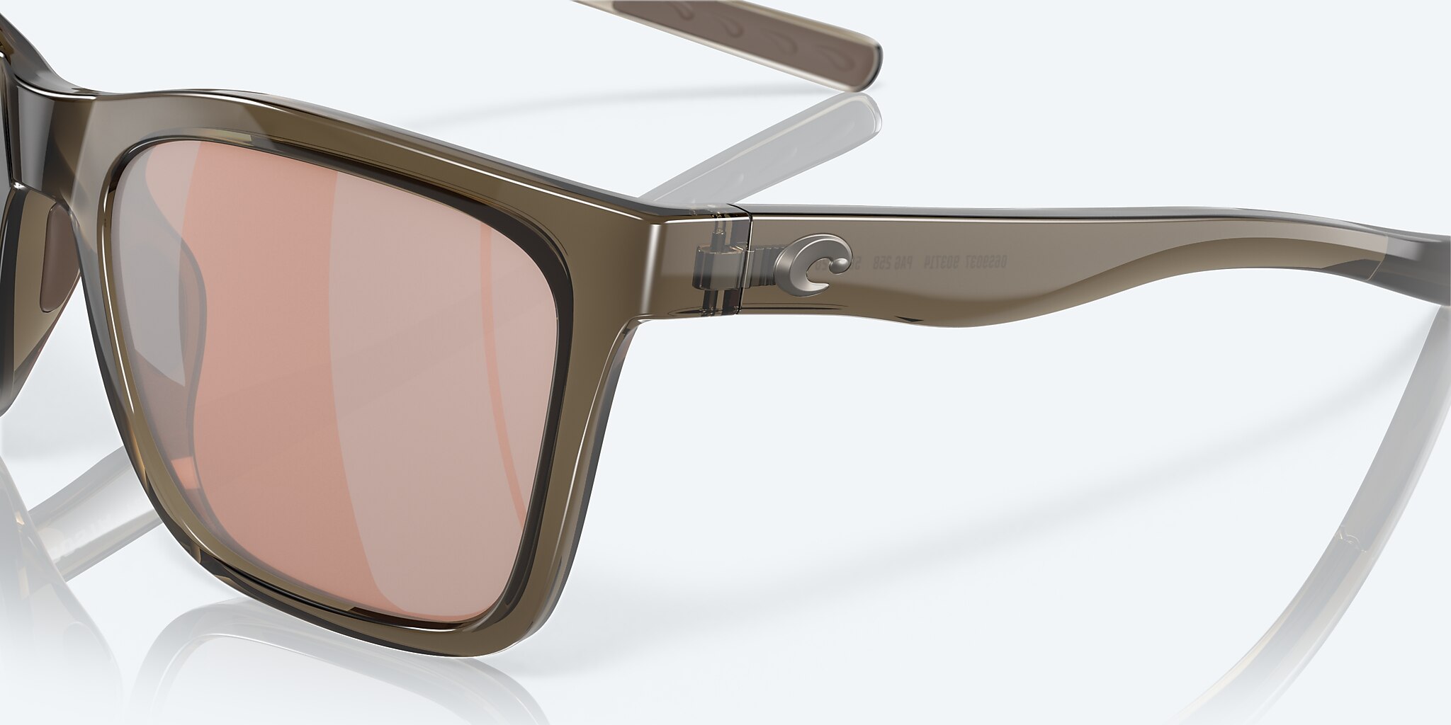 Sunglasses Costa Panga XXL (56-20) with Copper Silver Mirror lens and Shiny Taupe Crystal frame Image 6 of 7