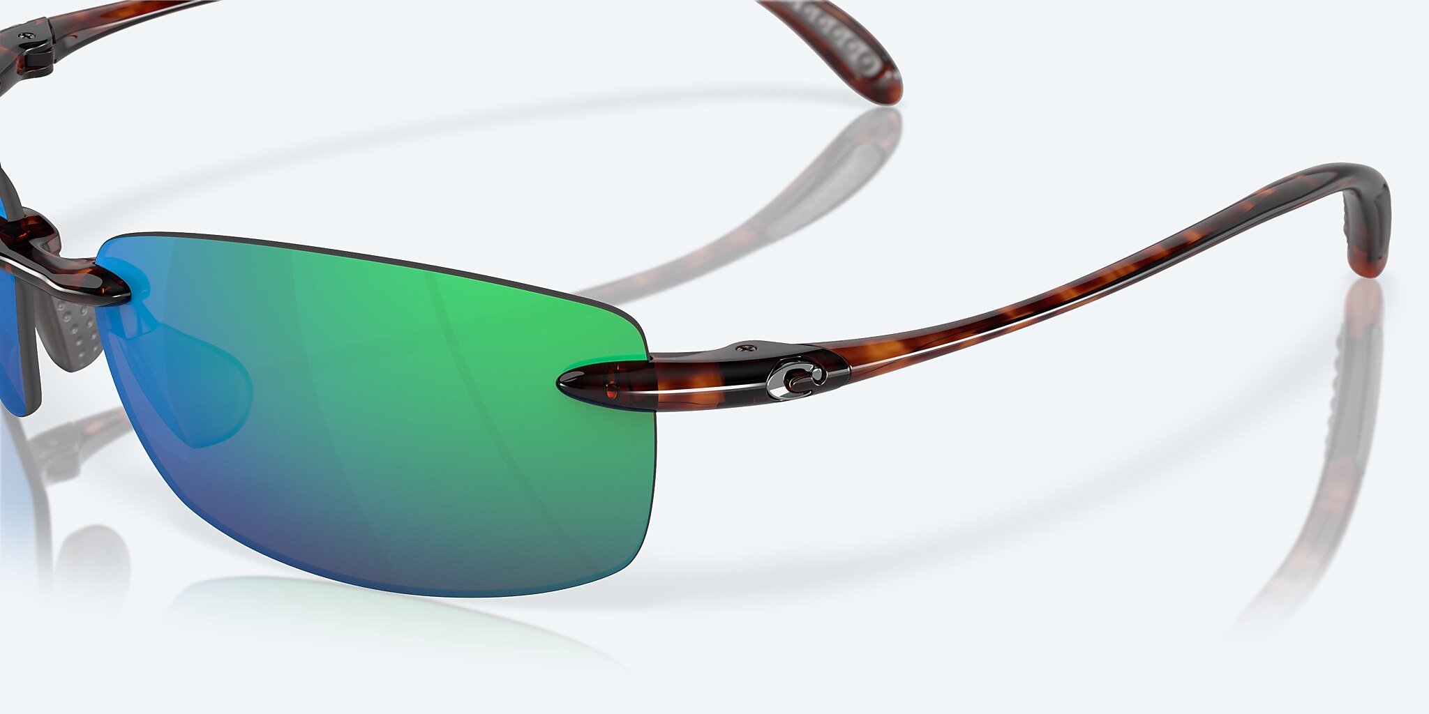 Sunglasses Costa Ballast M (60-15) with Green Mirror lens and Tortoise frame Image 6 of 7
