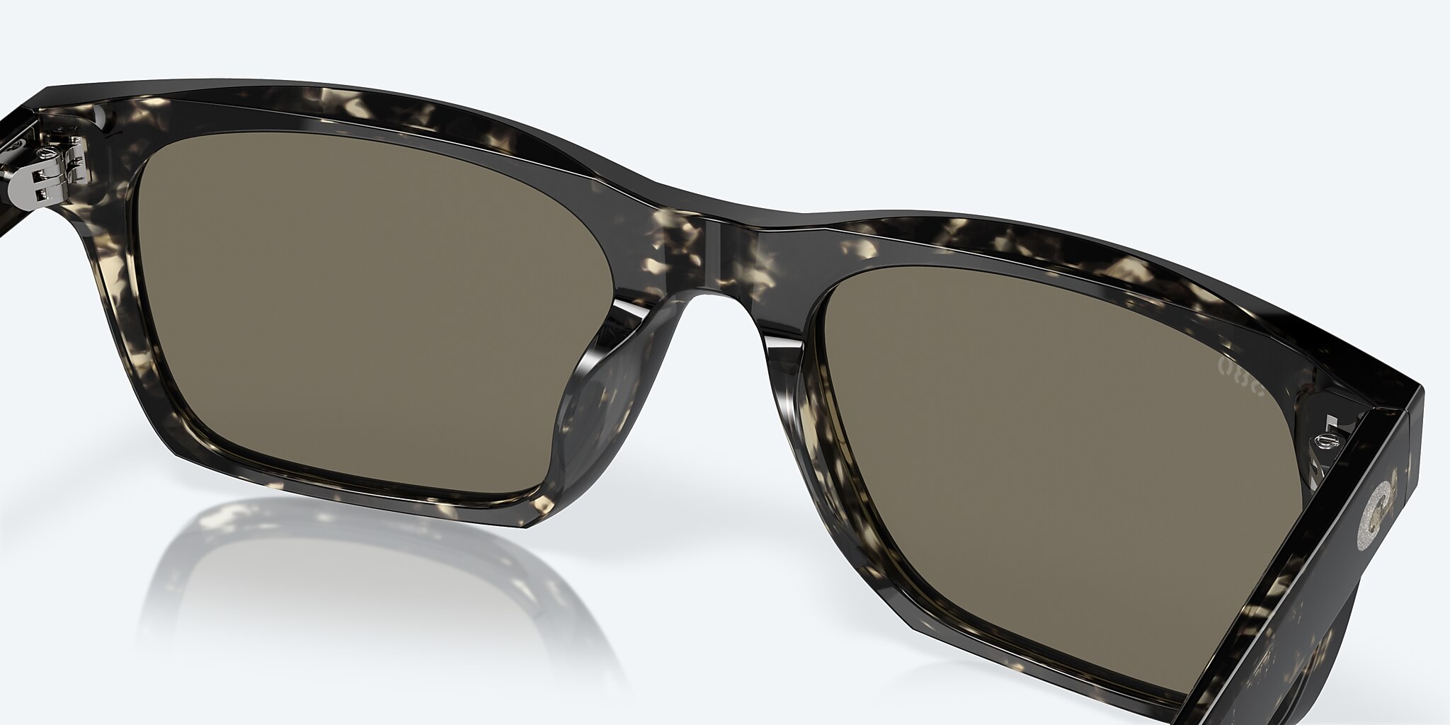 Sunglasses Costa Tybee M (55-19) with Blue Mirror lens and Shiny Black Kelp frame Image 7 of 8