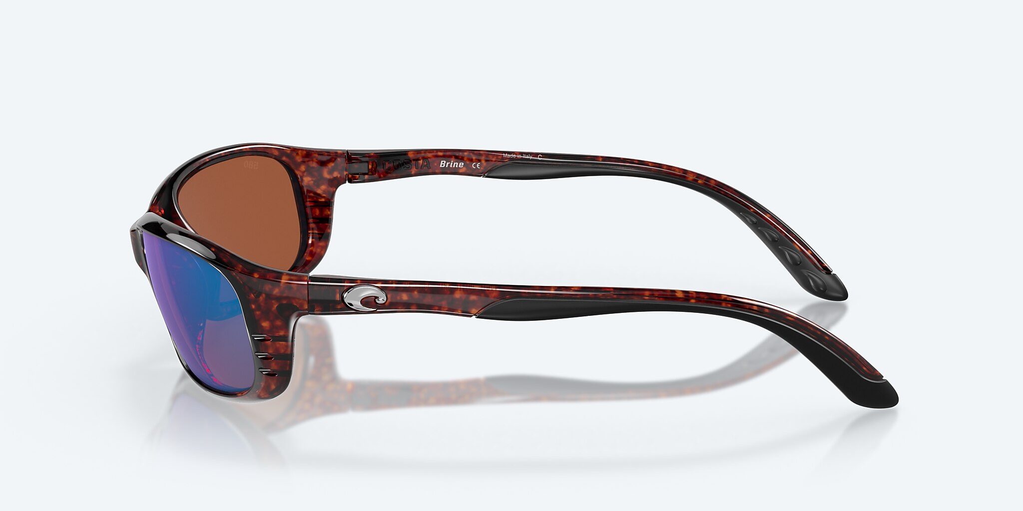 Lunettes de soleil Costa Brine S (59-18) avec Effet miroir Vert verre et Écaille monture Image 3 de 7