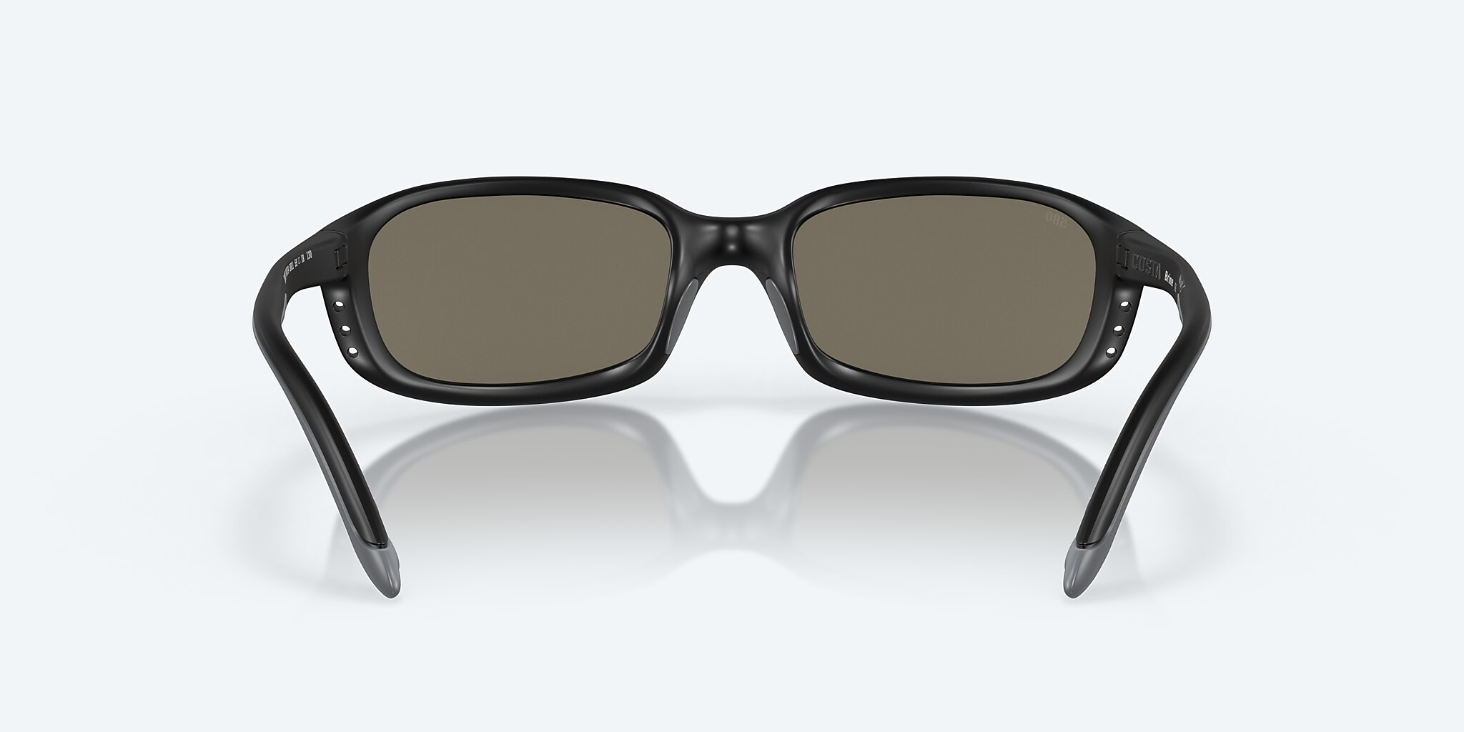 Sunglasses Costa Brine S (59-18) with Blue Mirror lens and Matte Black frame Image 4 of 7