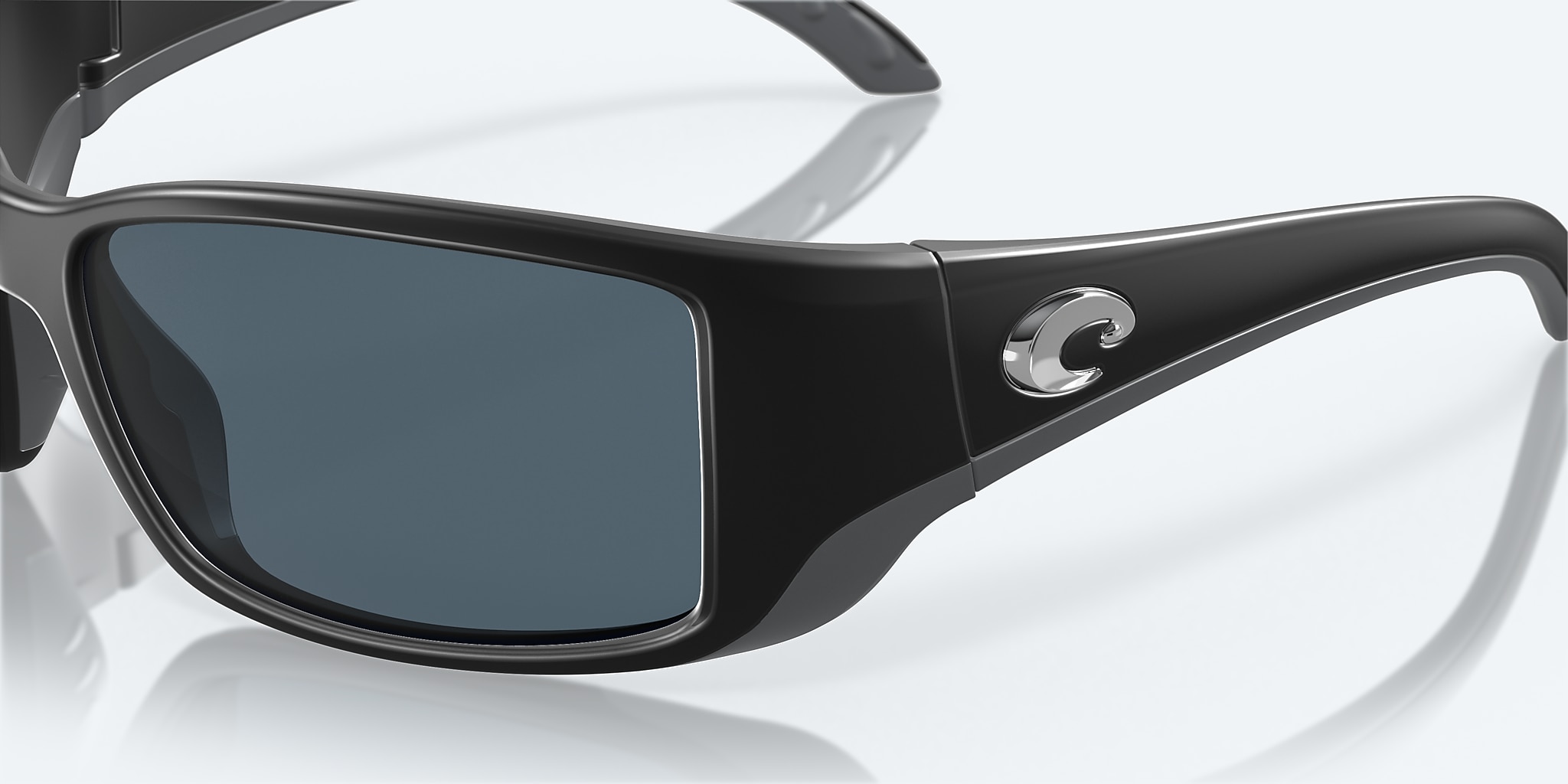 Lunettes de soleil Costa Blackfin L (62-17) avec Gris verre et Noir mat monture Image 6 de 7