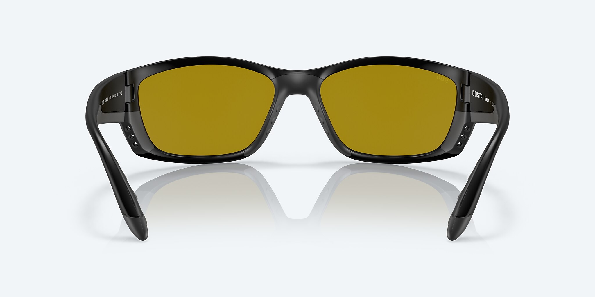 Sunglasses Costa Fisch XL (64-17) with Sunrise Silver Mirror lens and Blackout frame Image 4 of 7