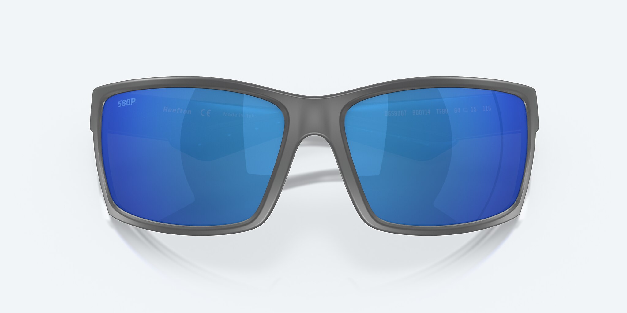 Sunglasses Costa Reefton XL (64-15) with Blue Mirror lens and Matte Gray frame Image 5 of 7
