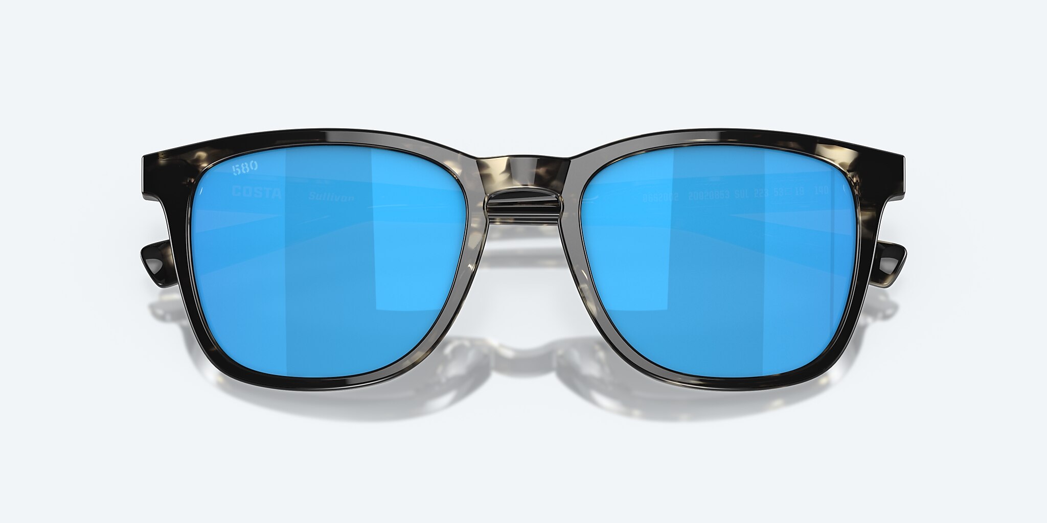 Sunglasses Costa Sullivan M (53-19) with Blue Mirror lens and Shiny Black Kelp frame Image 5 of 8