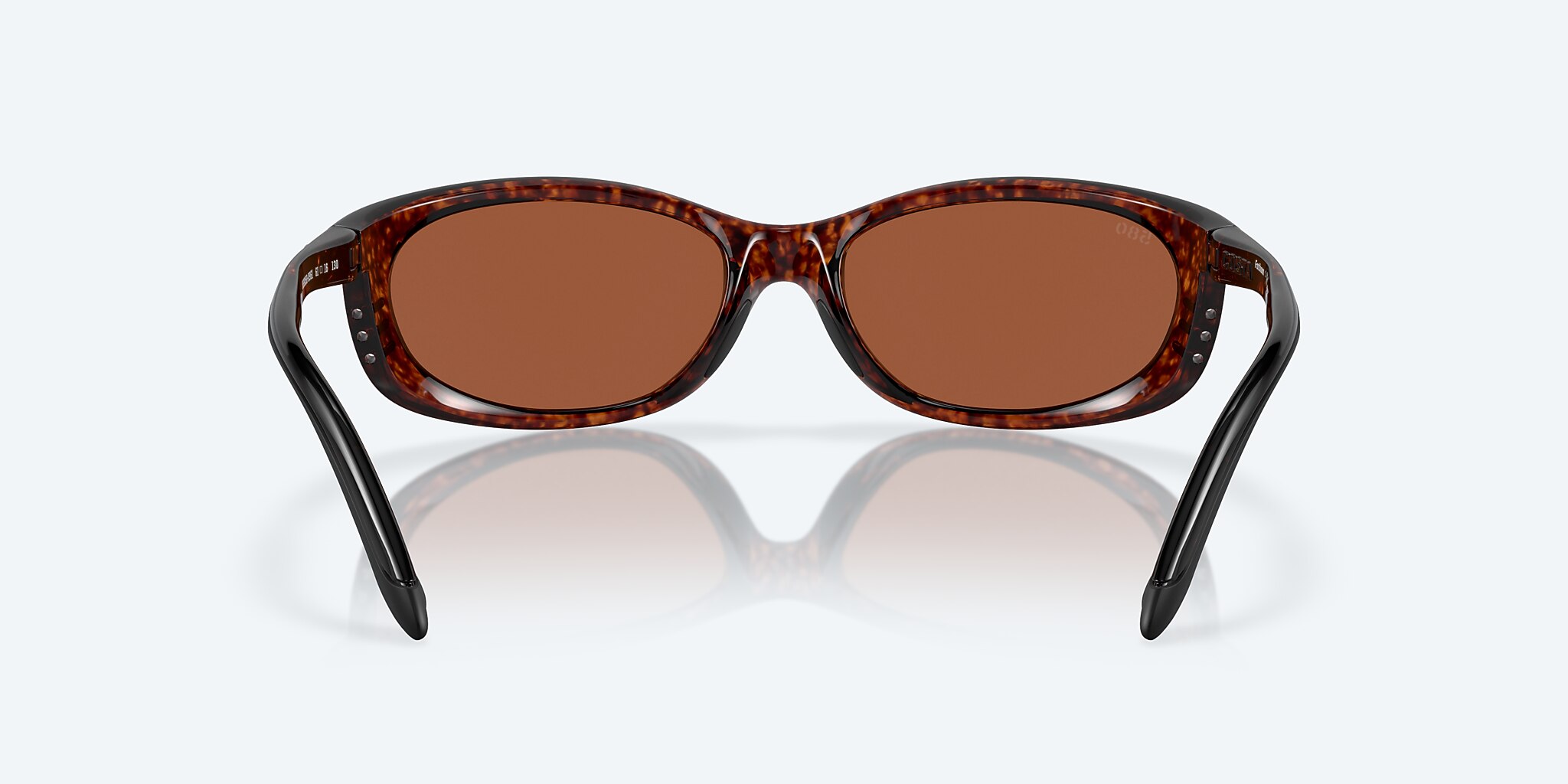 Lunettes de soleil Costa Fathom L (61-16) avec Effet miroir Vert verre et Écaille de tortue monture Image 4 de 7