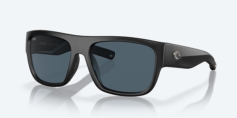 Lunettes de soleil Costa Sampan XL (58-17) avec Gris verre et Noir mat monture Image 1 de 7