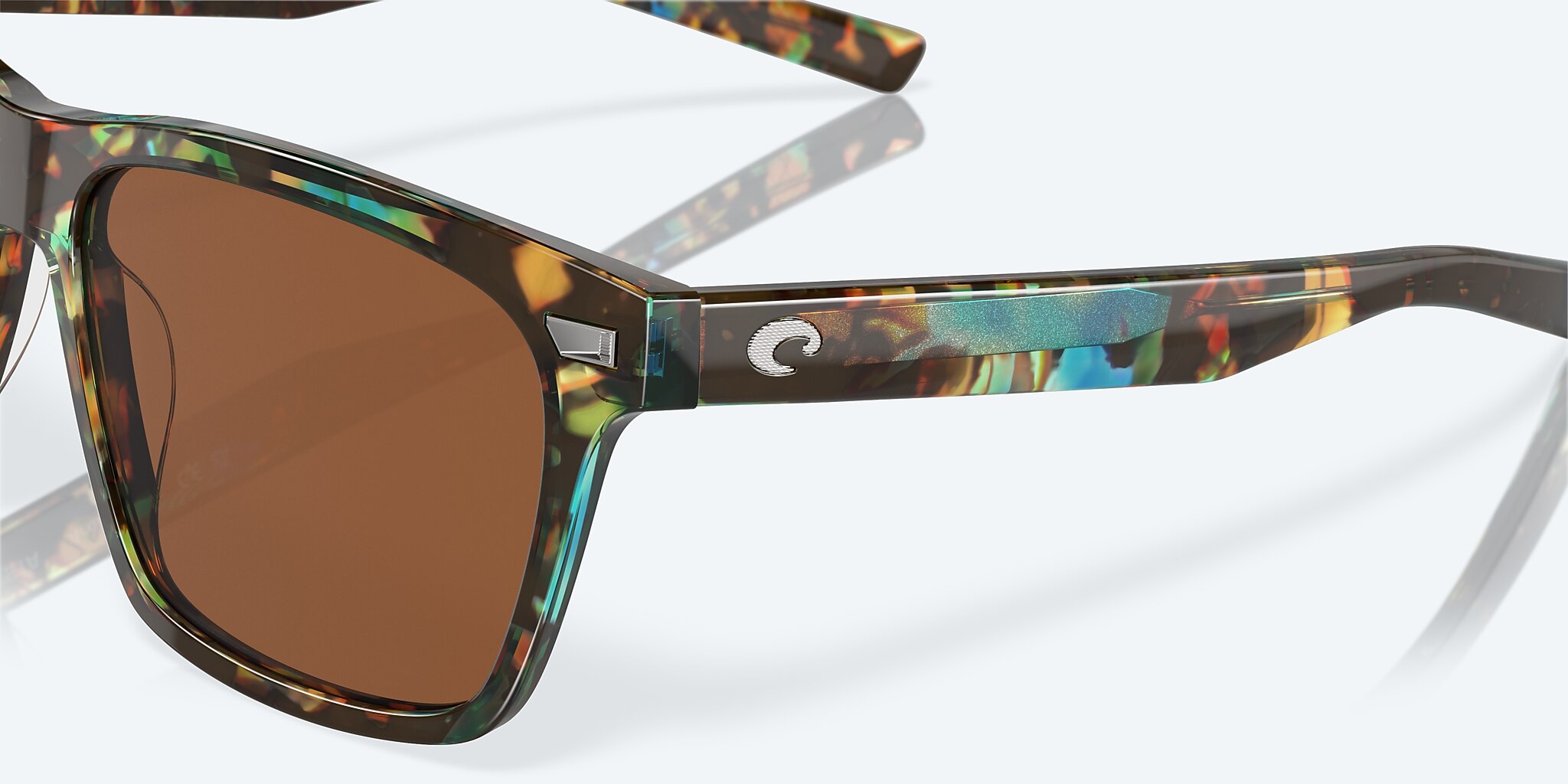 Lunettes de soleil Costa Aransas L (58-16) avec Cuivre verre et Écaille de tortue océan brillant monture Image 6 de 7