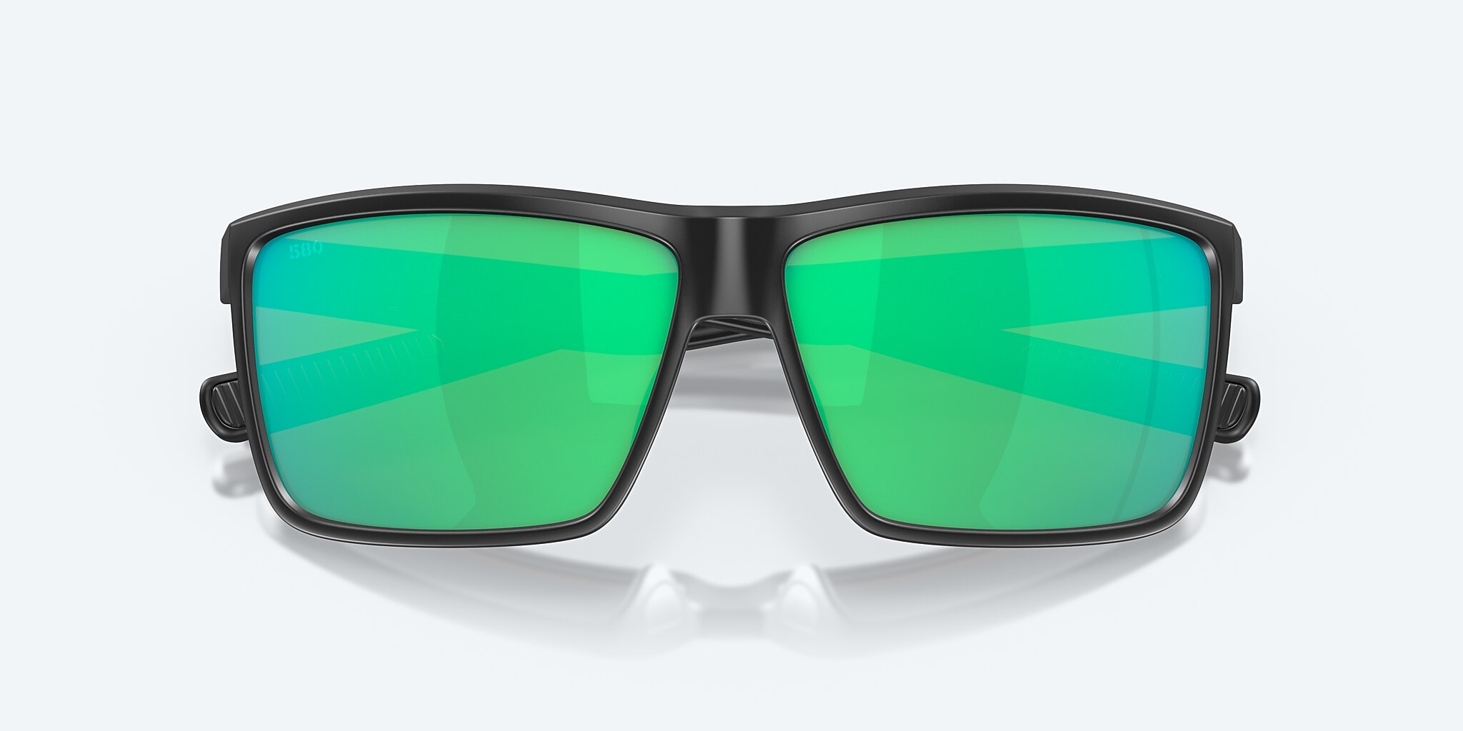Sunglasses Costa Rinconcito M (60-12) with Green Mirror lens and Matte Black frame Image 5 of 8