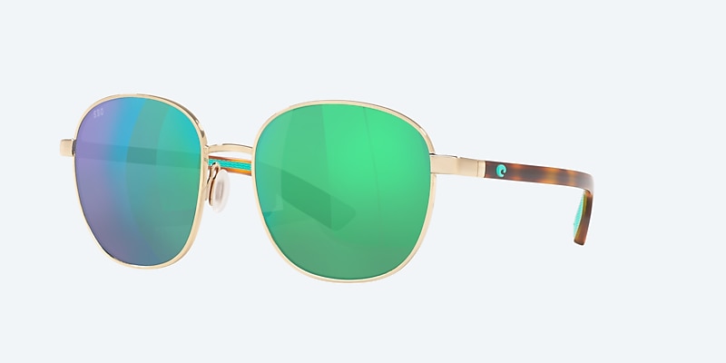 Sunglasses Costa Egret L (55-18) with Green Mirror lens and Shiny Gold frame Image 1 of 4