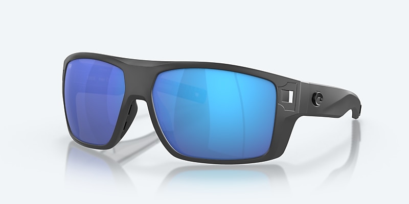 Sunglasses Costa Diego XL (62-14) with Blue Mirror lens and Matte Gray frame Image 1 of 8