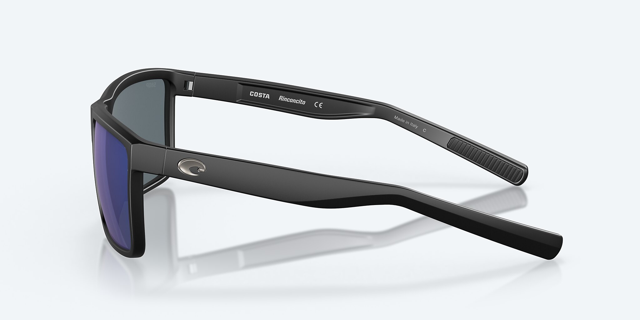 Sunglasses Costa Rinconcito M (60-12) with Blue Mirror lens and Matte Black frame Image 3 of 8