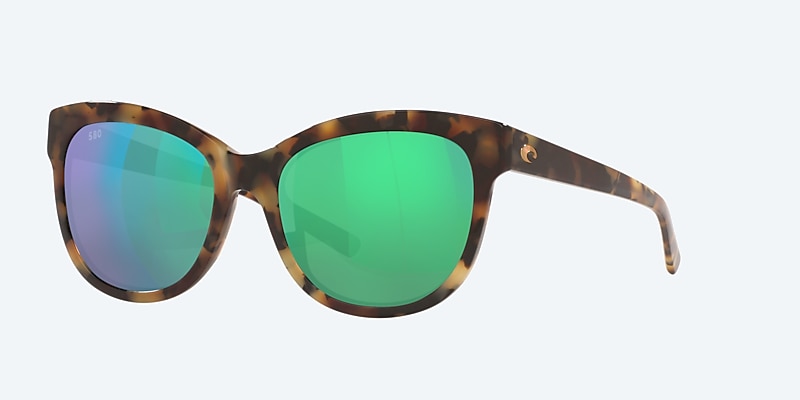 Sunglasses Costa Bimini M (55-19) with Green Mirror lens and Shiny Vintage Tortoise frame Image 1 of 4