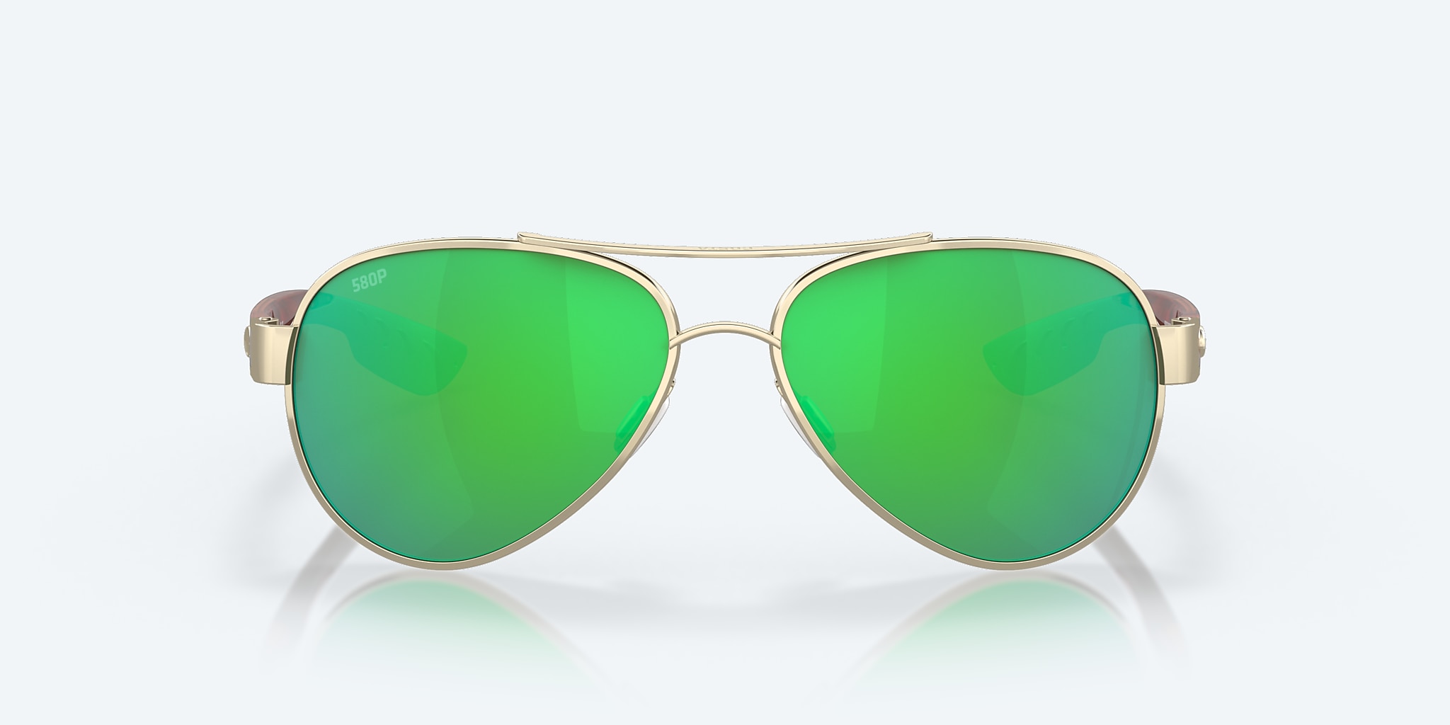 Sunglasses Costa Loreto M (56-14) with Green Mirror lens and Rose Gold frame Image 2 of 8
