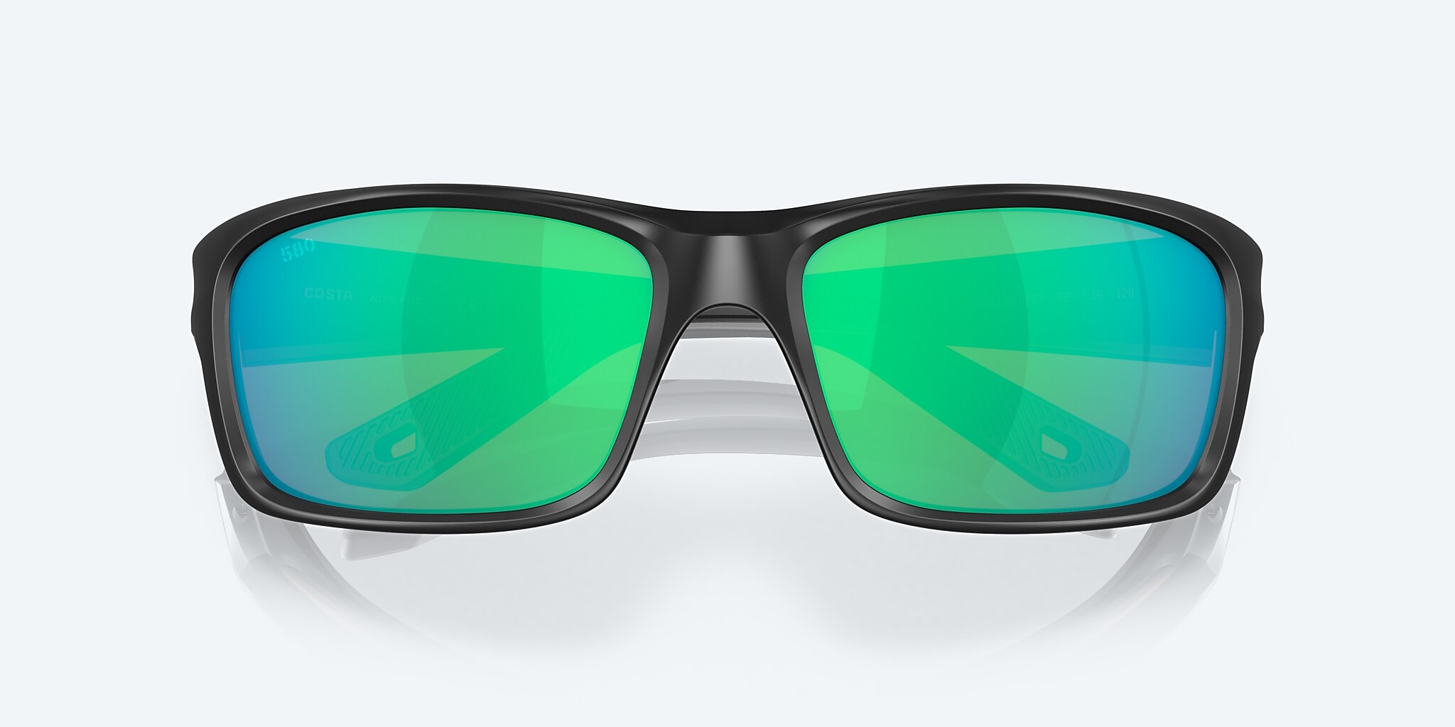 Sunglasses Costa Jose PRO L (62-16) with Green Mirror lens and Matte Black frame Image 5 of 7