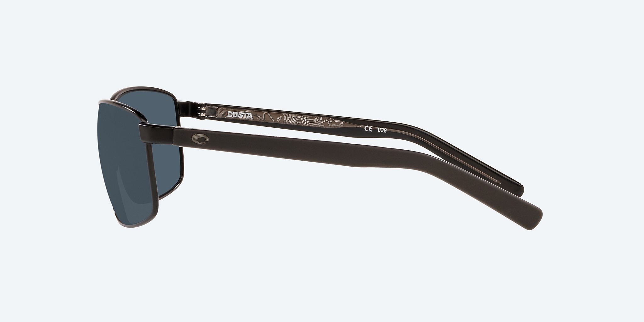 Sunglasses Costa Ponce XL (63-15) with Gray lens and Matte Black frame Image 3 of 4
