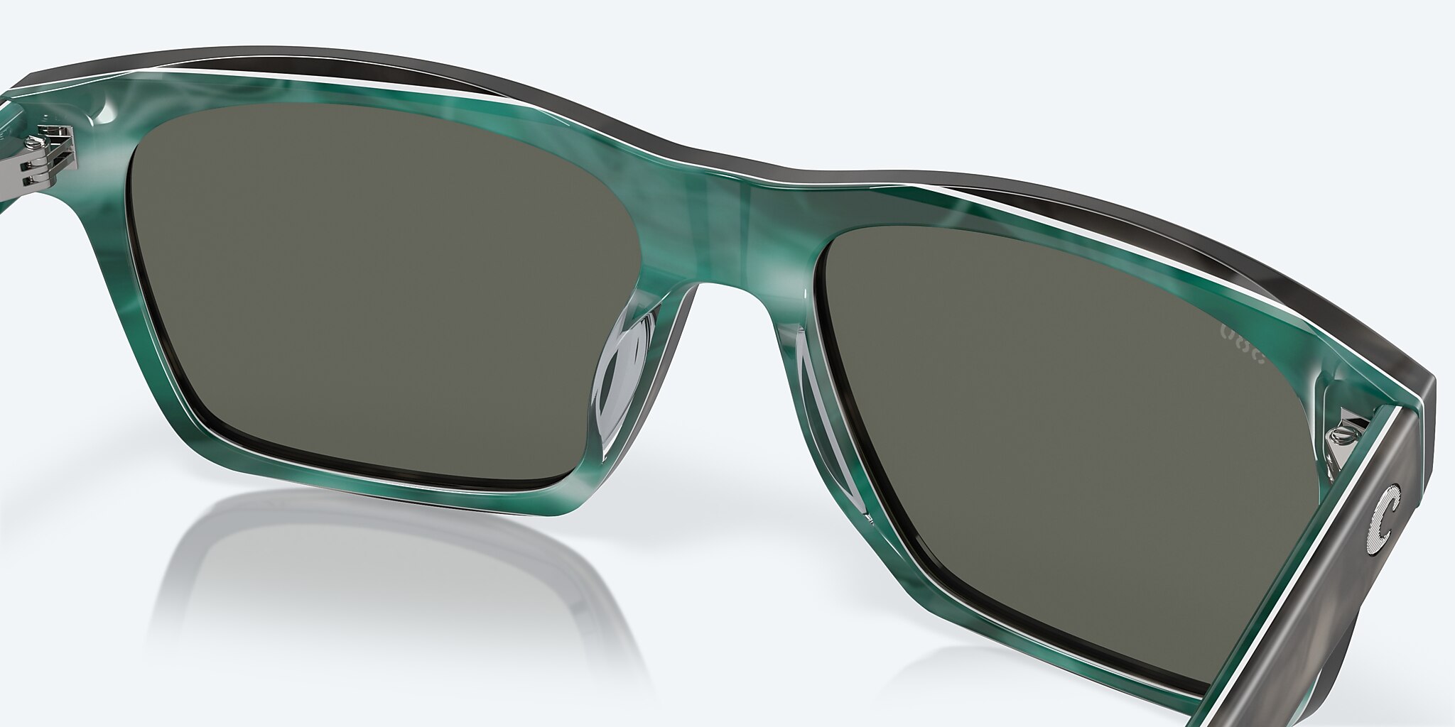 Sunglasses Costa Aransas L (58-16) with Gray Silver Mirror lens and Matte Storm Gray frame Image 7 of 7