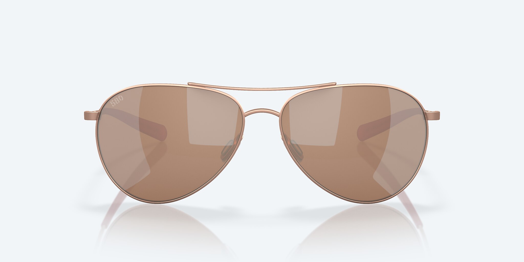 Lunettes de soleil Costa Piper L (58-14) avec Cuivre argenté verre et Or rose satiné monture Image 2 de 7