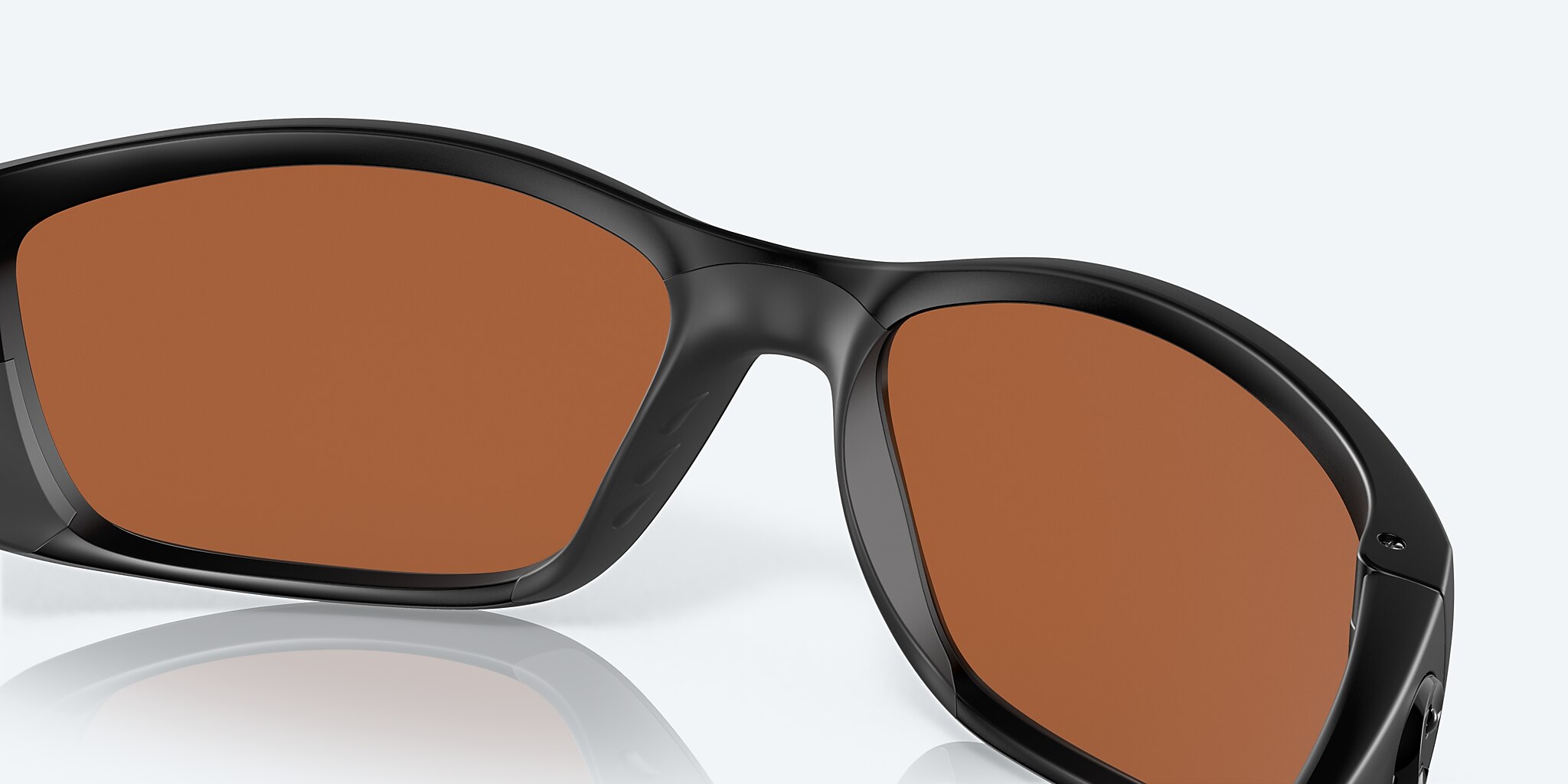 Sunglasses Costa Fisch XL (64-17) with Green Mirror lens and Blackout frame Image 7 of 7