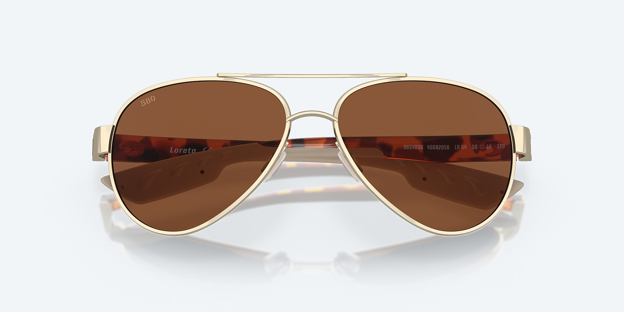 Lunettes de soleil Costa Loreto M (56-14) avec Cuivre verre et Or rose monture Image 5 de 8