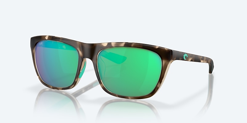 Sunglasses Costa Cheeca XL (57-17) with Green Mirror lens and Matte Shadow Tortoise frame Image 1 of 7