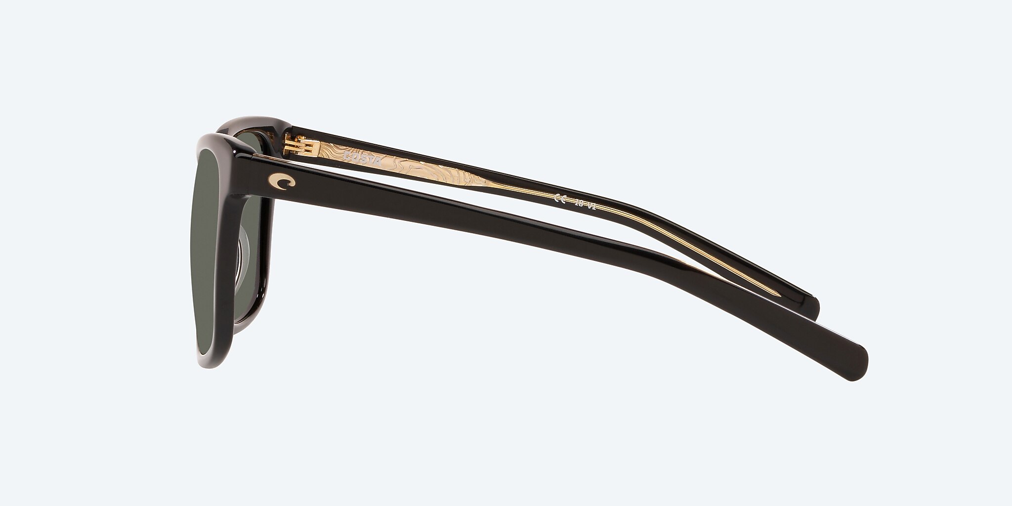 Sunglasses Costa May M (57-15) with Gray lens and Shiny Black frame Image 3 of 4