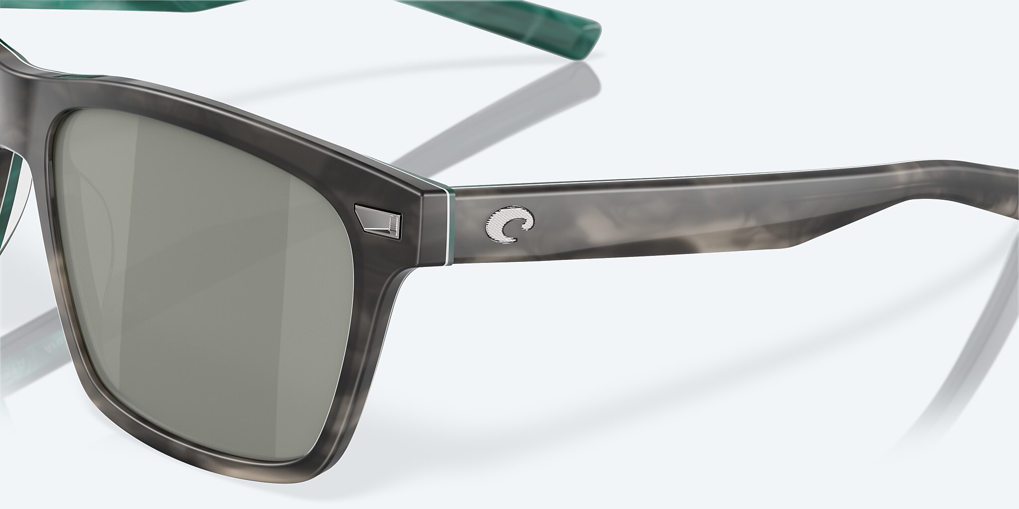 Sunglasses Costa Aransas L (58-16) with Gray Silver Mirror lens and Matte Storm Gray frame Image 6 of 7